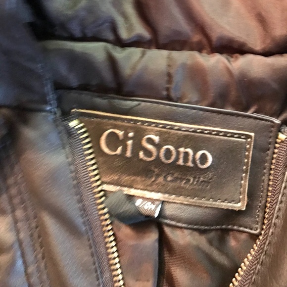 Gi Sono by Cavalini faux leather hooded jacket - Picture 4 of 7